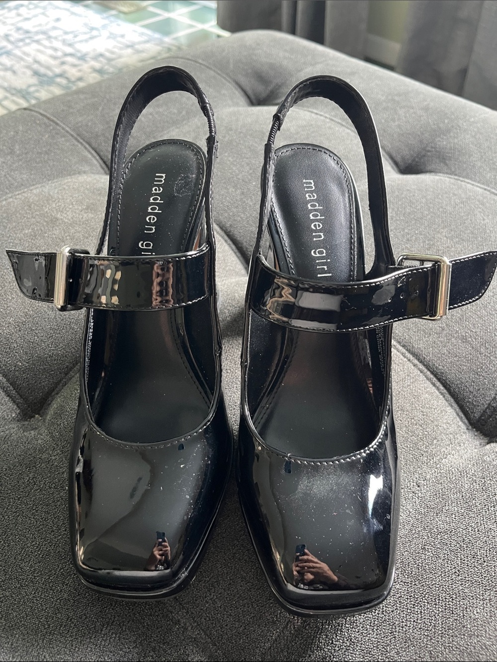 Madden Girl Black Heels - Picture 2 of 4